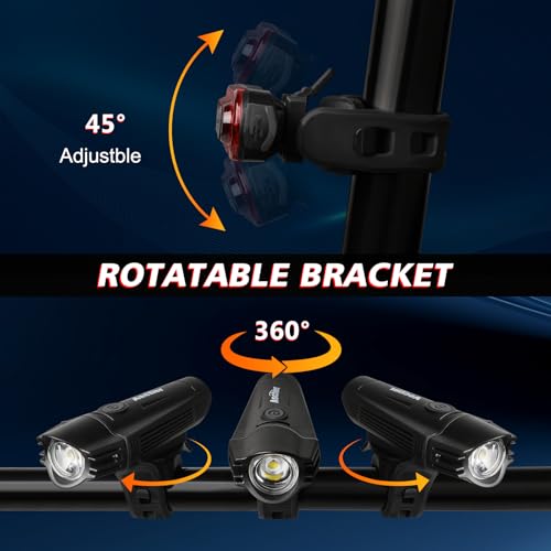 USB Rechargeable Bike Light Set