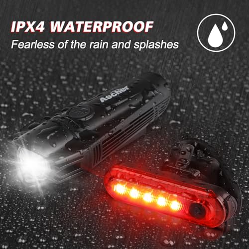 USB Rechargeable Bike Light Set