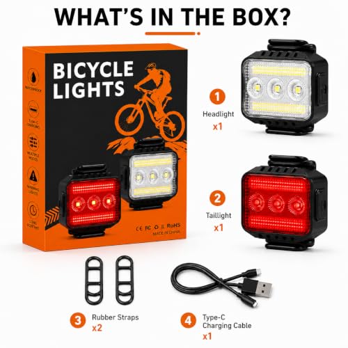 Rechargeable Bike Light Set