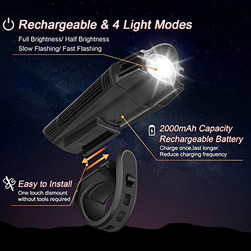 USB Rechargeable Bike Light Set