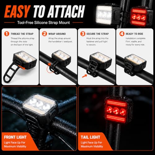 Rechargeable Bike Light Set
