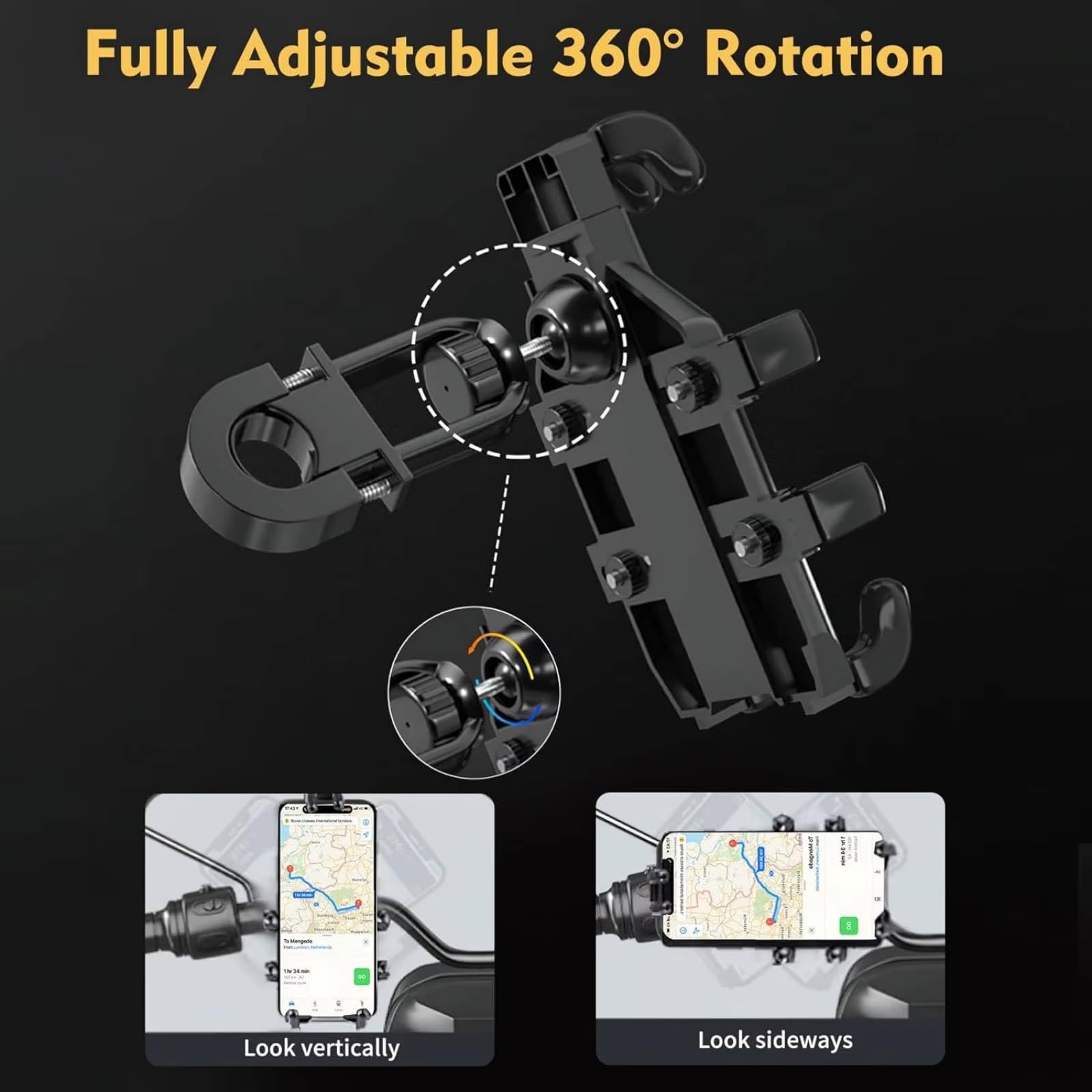 Yoclacr 8-Claw Bike Phone Mount for Indian Springfield