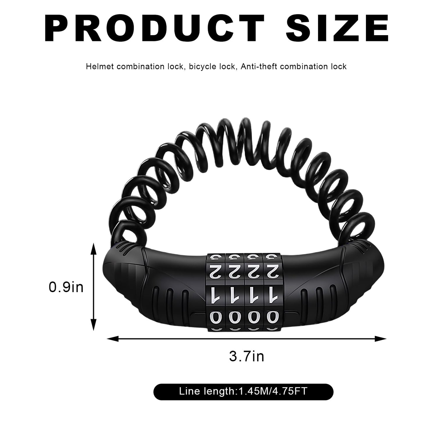 Retractable Helmet Cable Lock