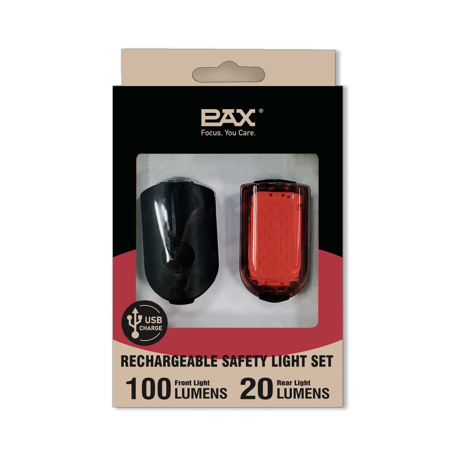 USB Rechargeable Bike Light Set