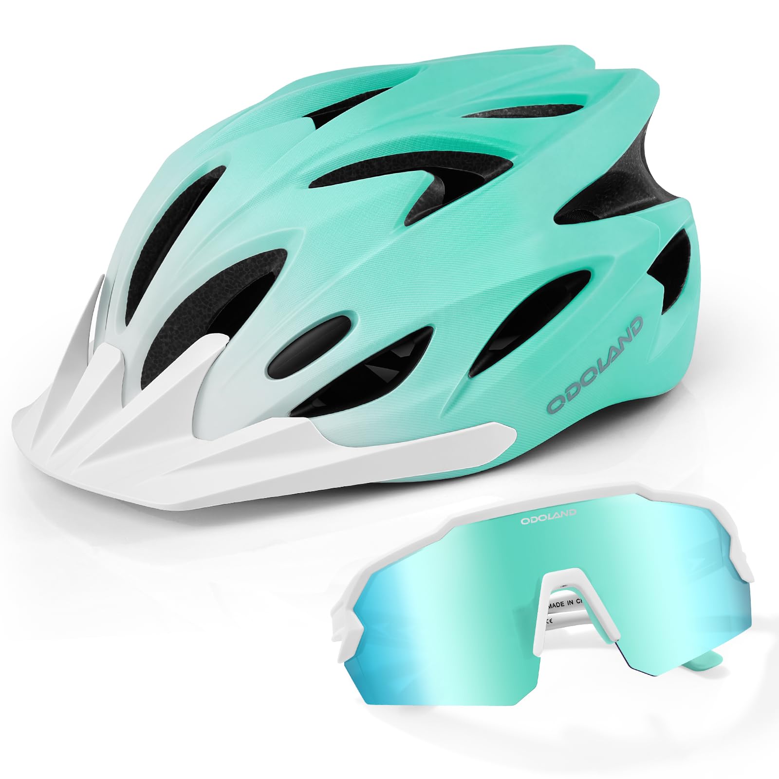 Cycling Helmet & Sunglasses Set