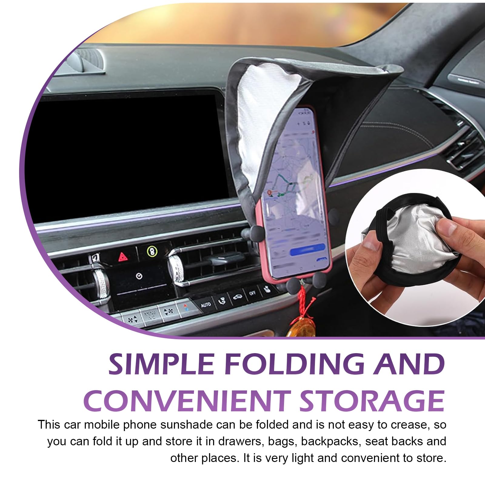 Foldable Phone Sun Shade