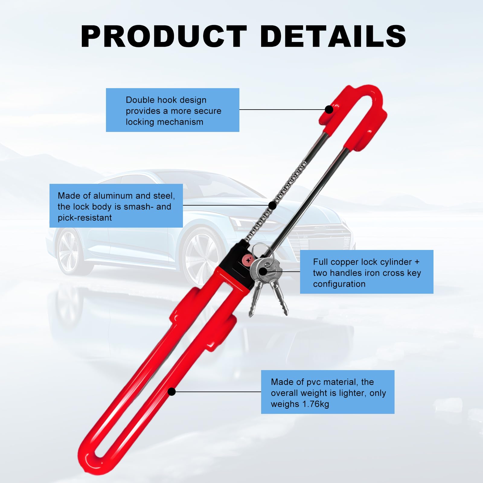 Heavy Duty Steering Wheel Lock