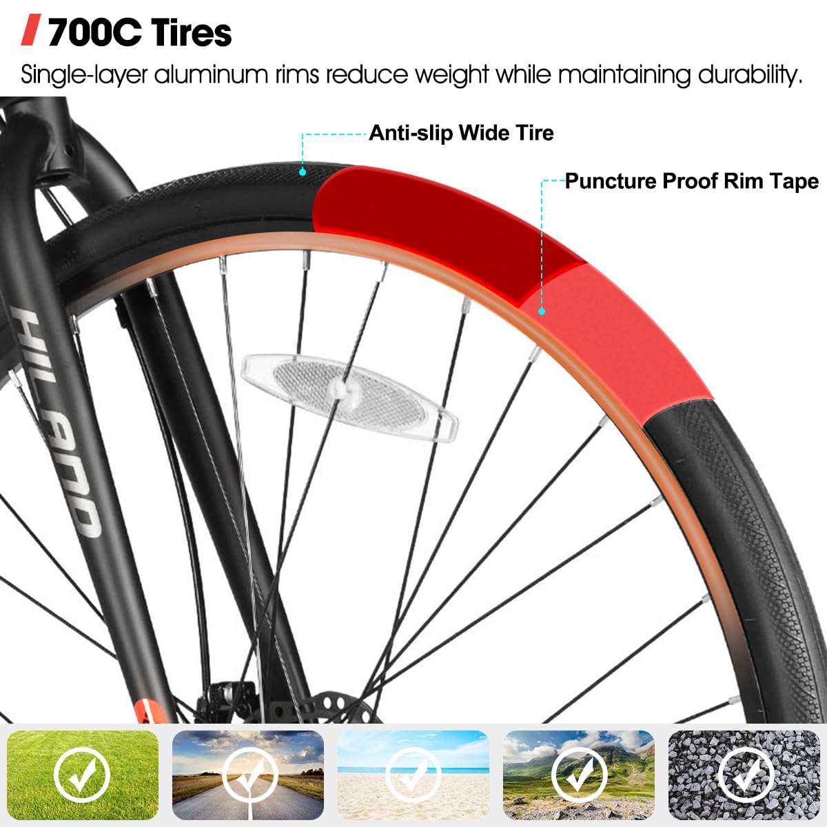 7-Speed Hybrid City Bike
