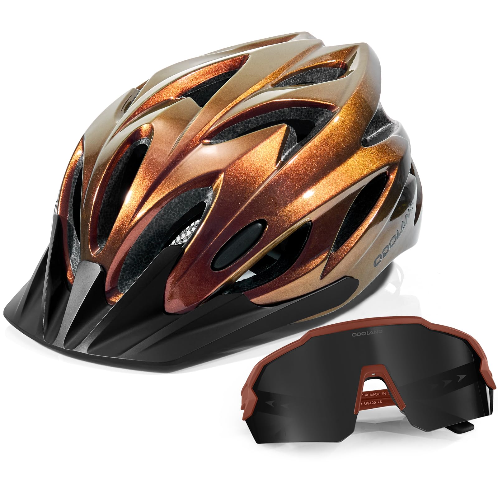 Cycling Helmet & Sunglasses Set