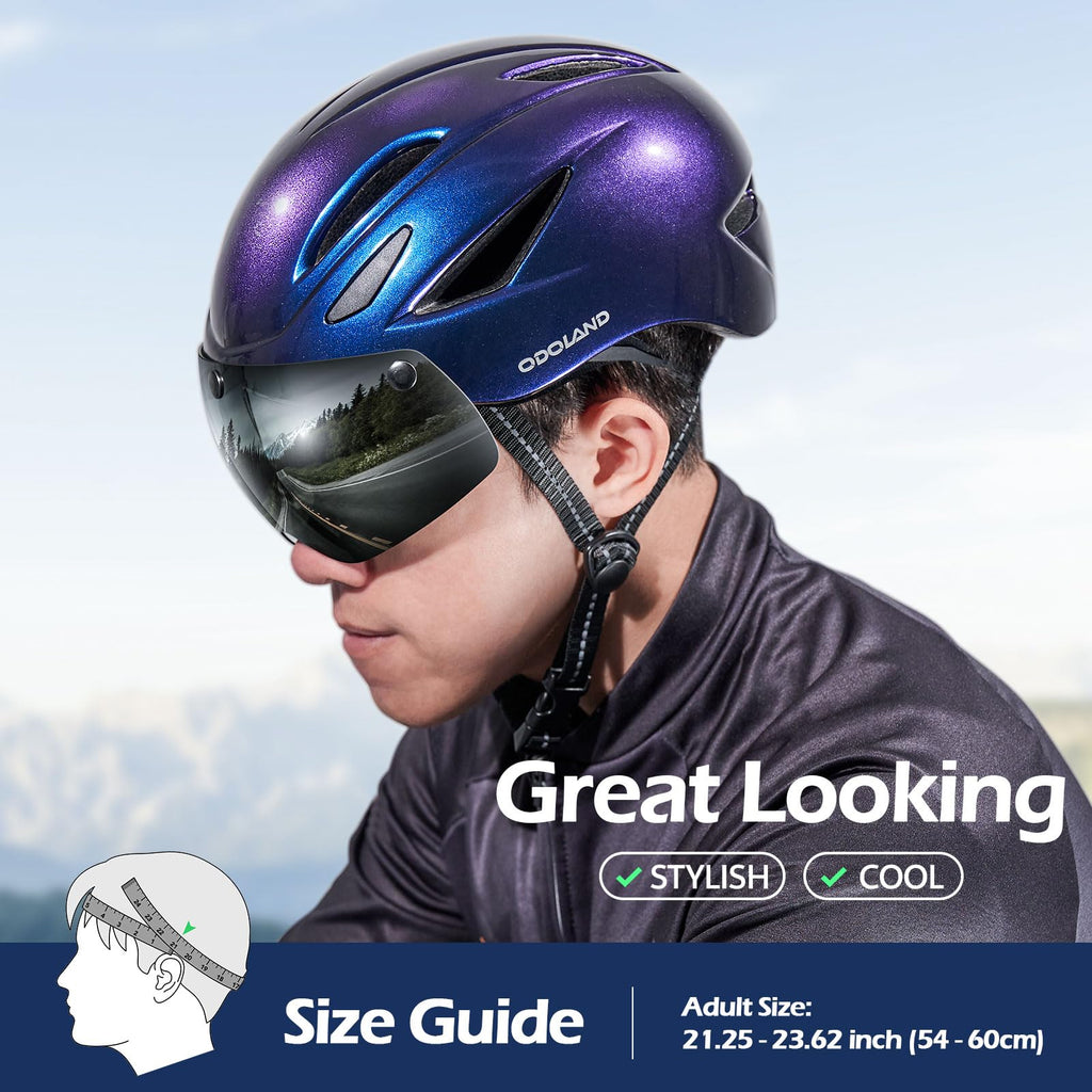 Bike Helmet with Magnetic Visor