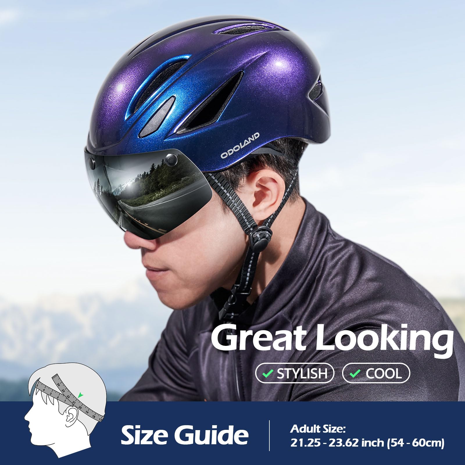 Bike Helmet with Magnetic Visor