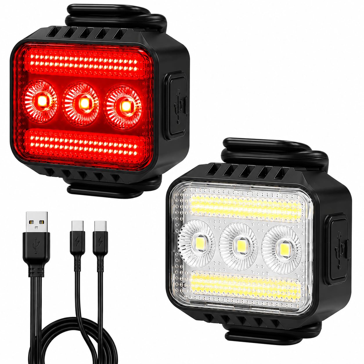 Rechargeable Bike Light Set