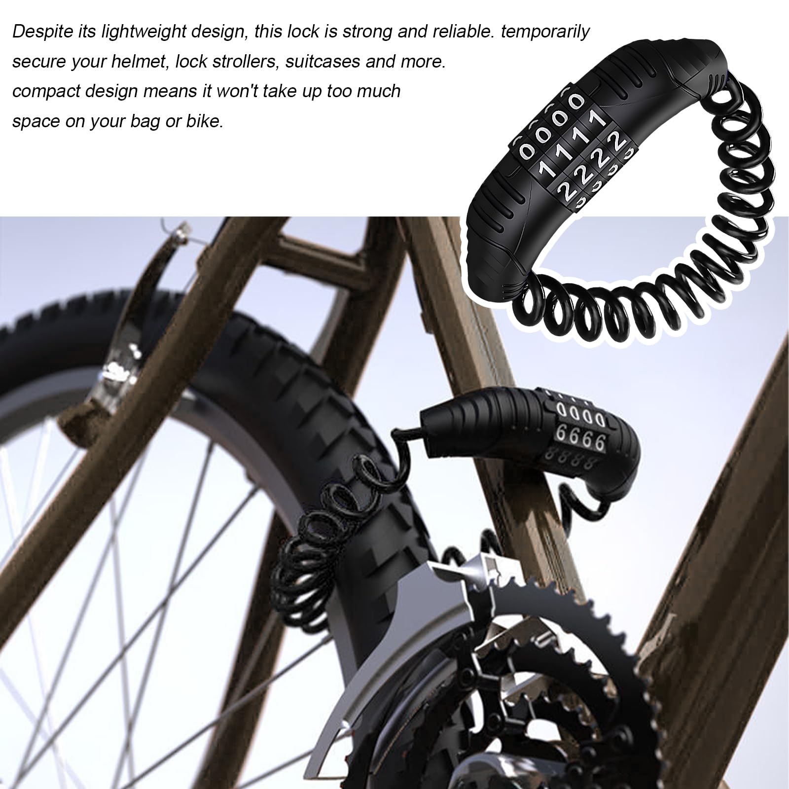 Retractable Helmet Cable Lock