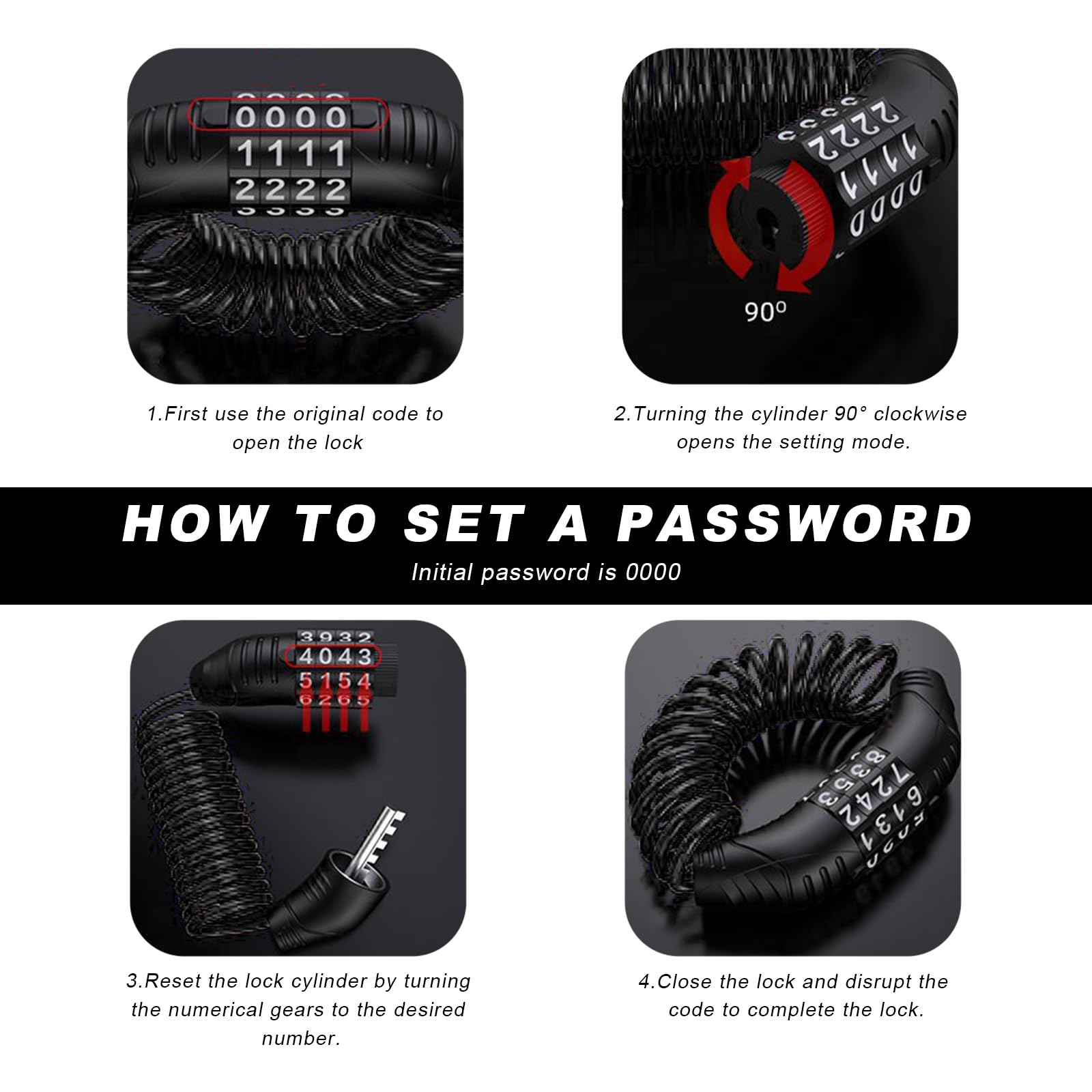 Retractable Helmet Cable Lock