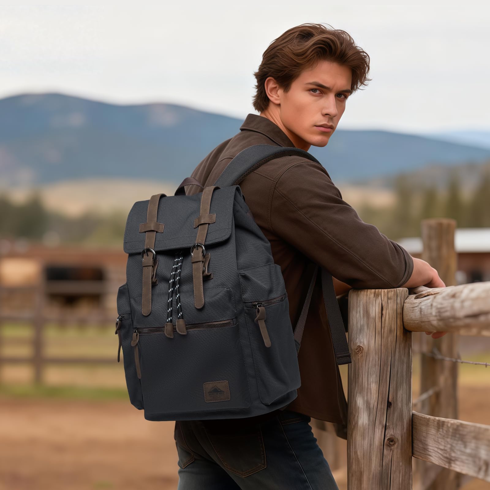 Vintage Canvas Laptop Backpack