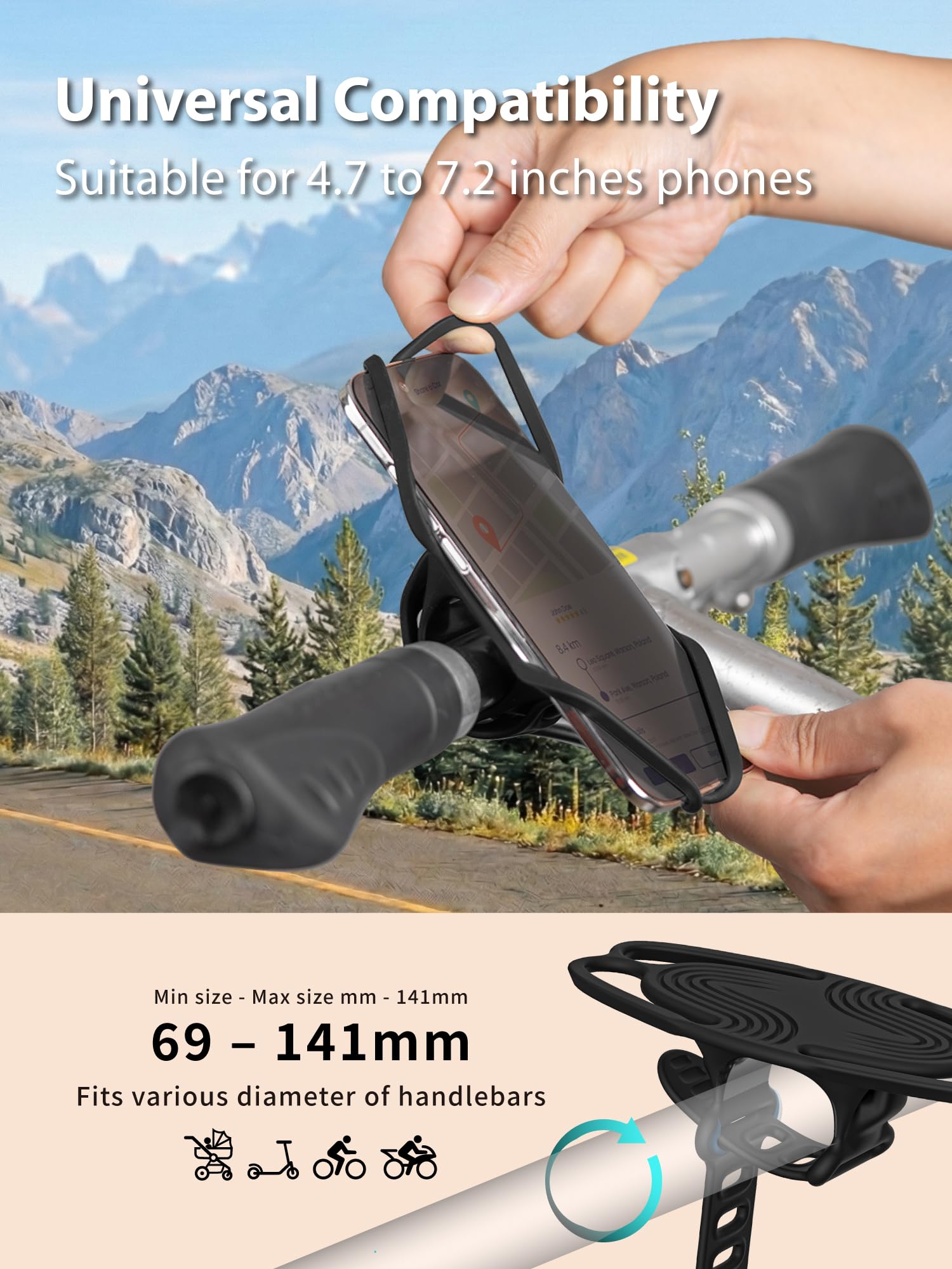 Silicone Bike Phone Mount