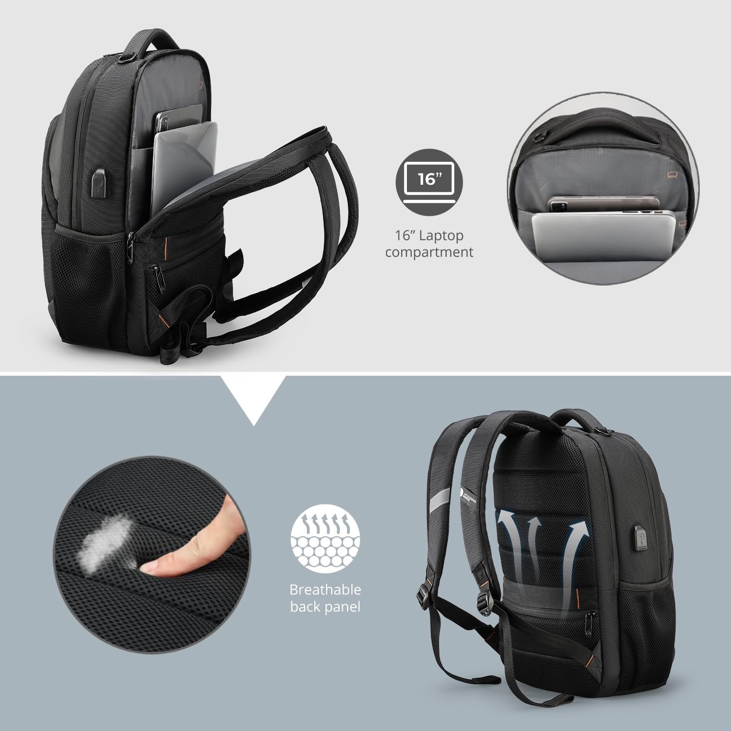 16" Travel Laptop Backpack