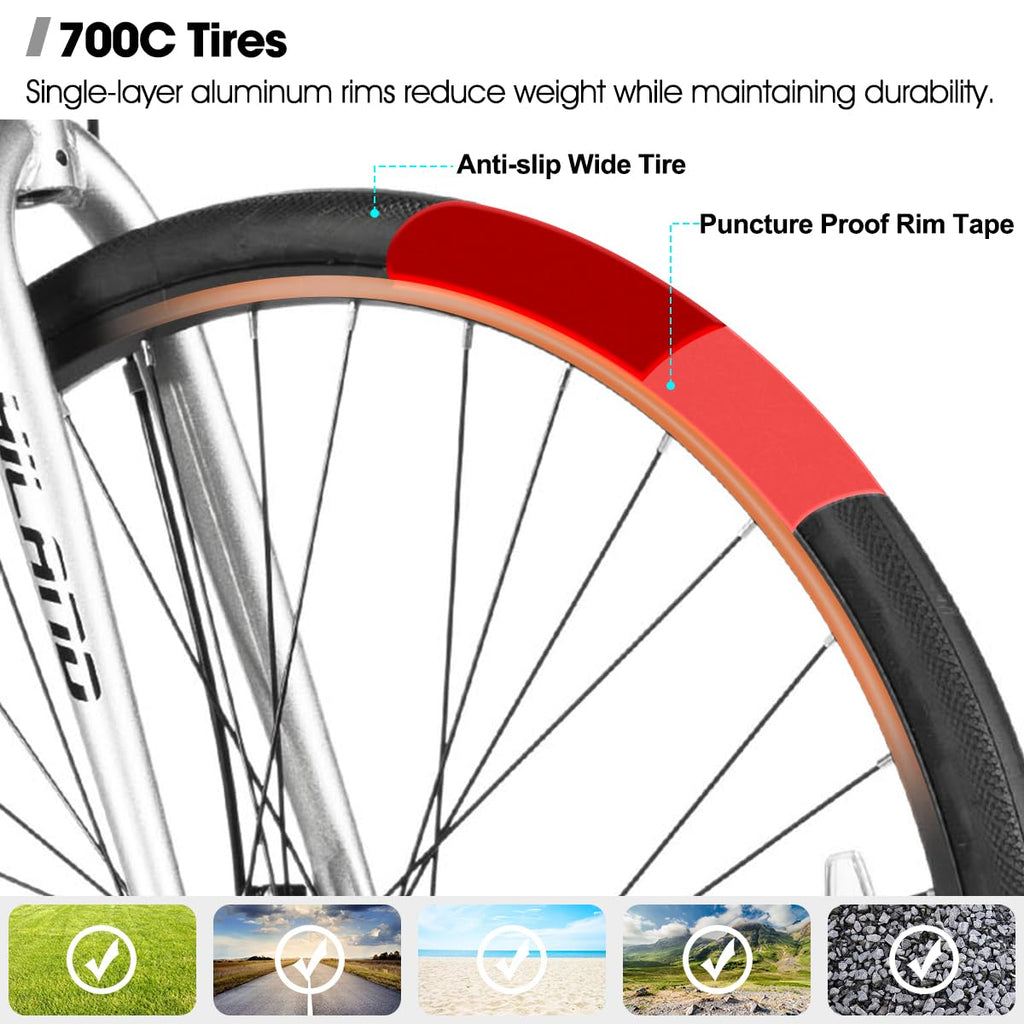 700C Hybrid Commuter Bike
