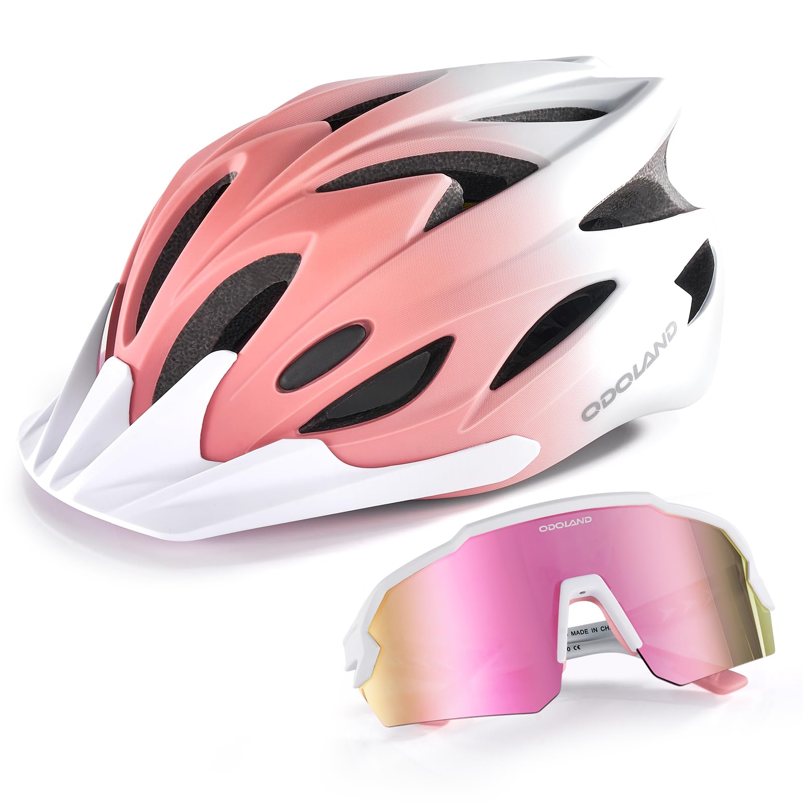 Cycling Helmet & Sunglasses Set