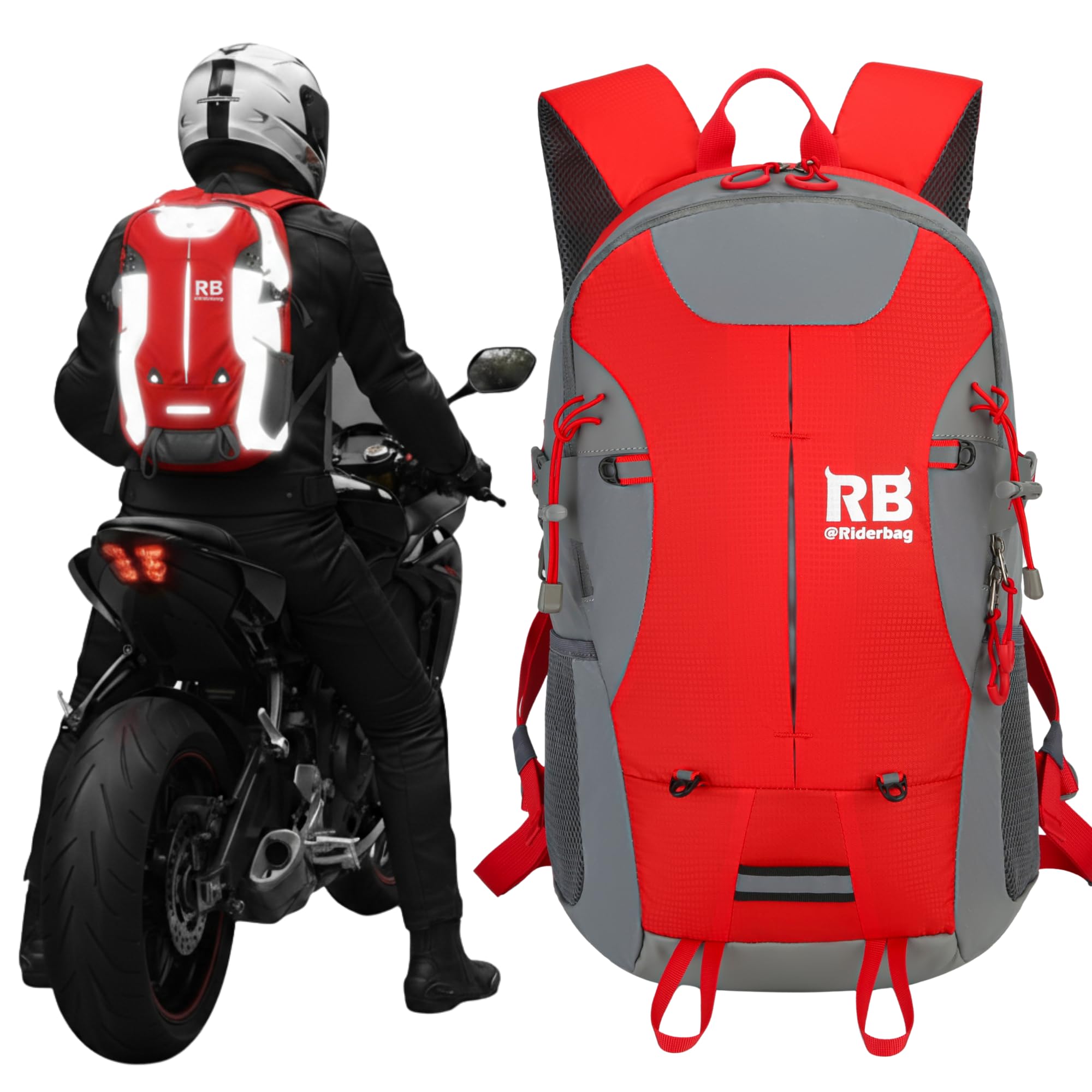 Reflective Motorcycle Backpack