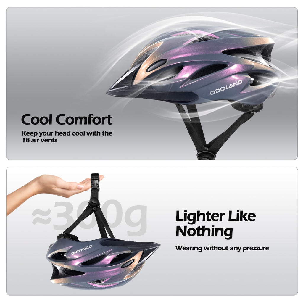 Cycling Helmet & Sunglasses Set
