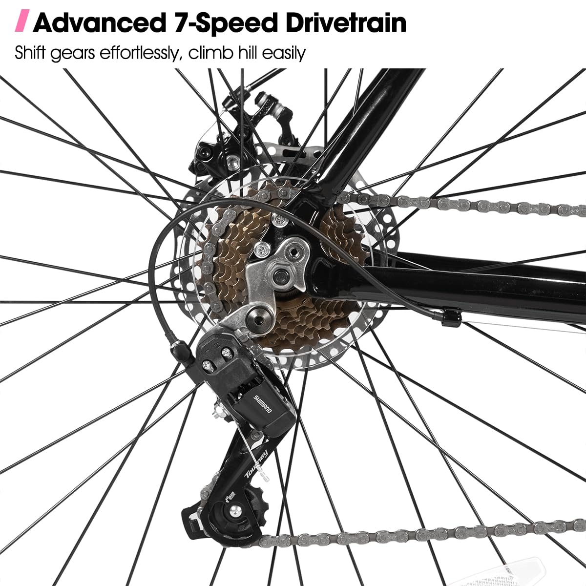 7-Speed Hybrid Commuter Bike