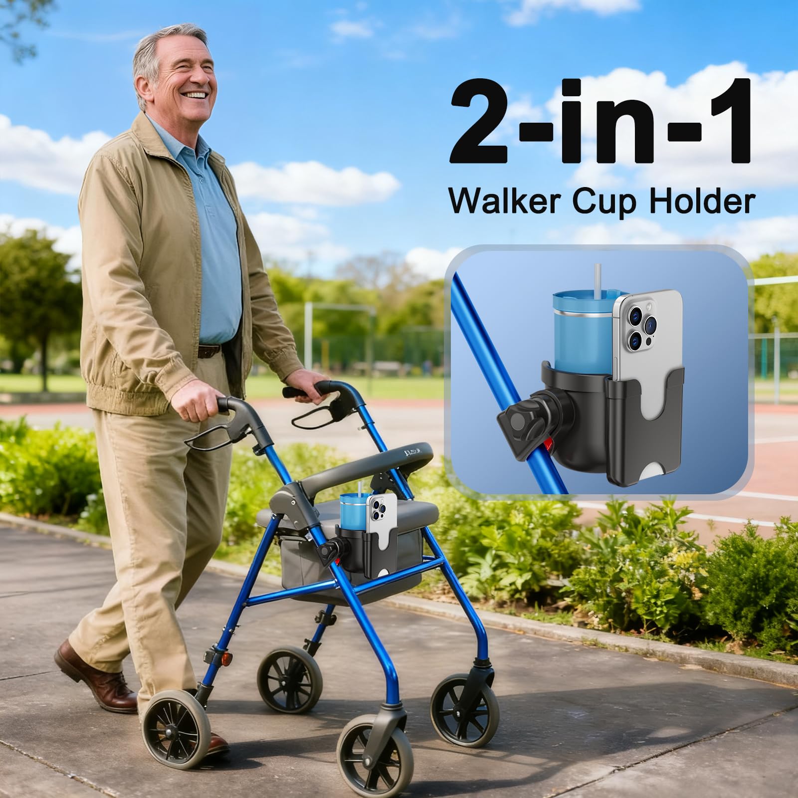 Cup Holder with Phone Mount