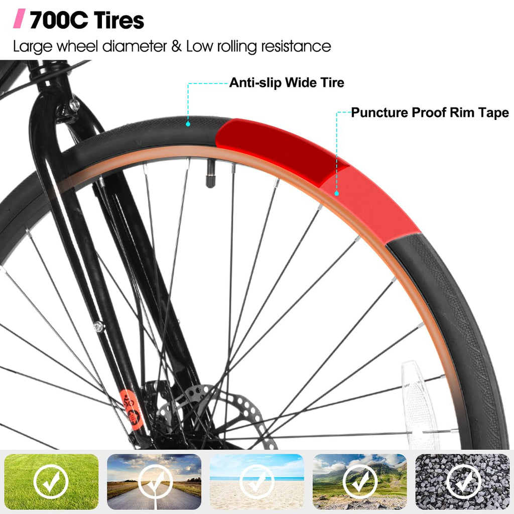 7-Speed Hybrid Commuter Bike