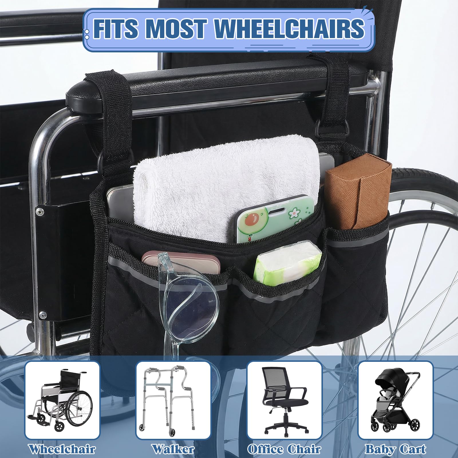 Wheelchair Side Storage Bag