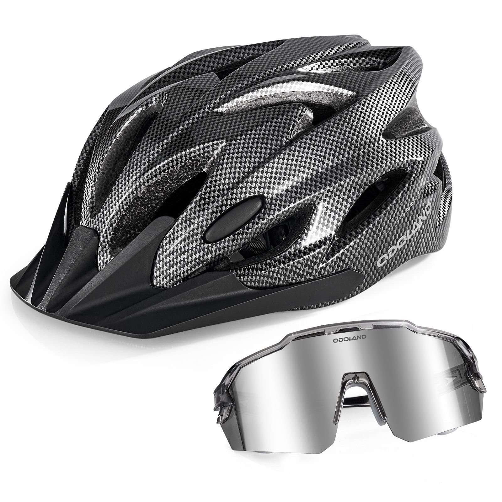 Cycling Helmet & Sunglasses Set